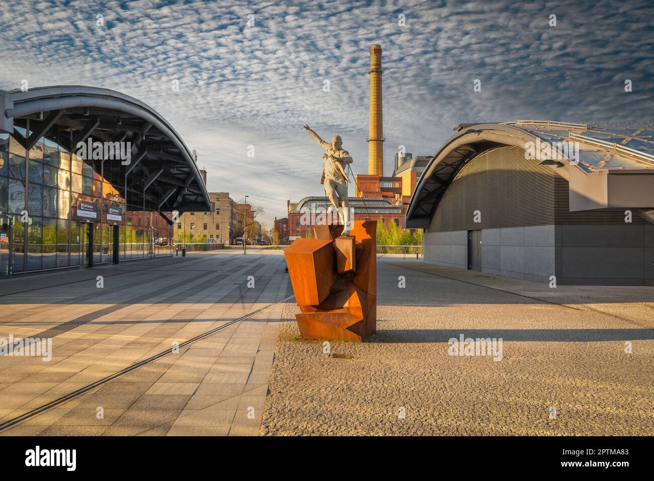 Neues Stadtzentrum von Lodz, Polen. Stockfoto