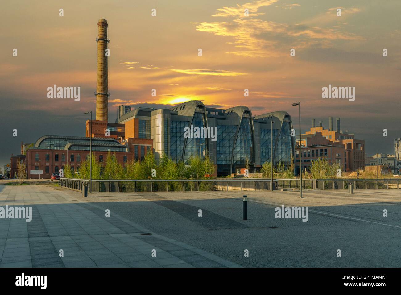 Neues Stadtzentrum von Lodz, Polen. Stockfoto