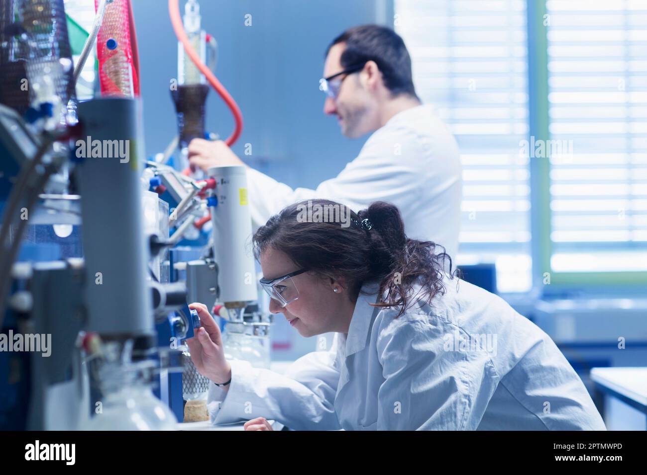 Nachwuchswissenschaftler in einem Labor, Freiburg im Breisgau, Baden-württemberg, Deutschland Stockfoto