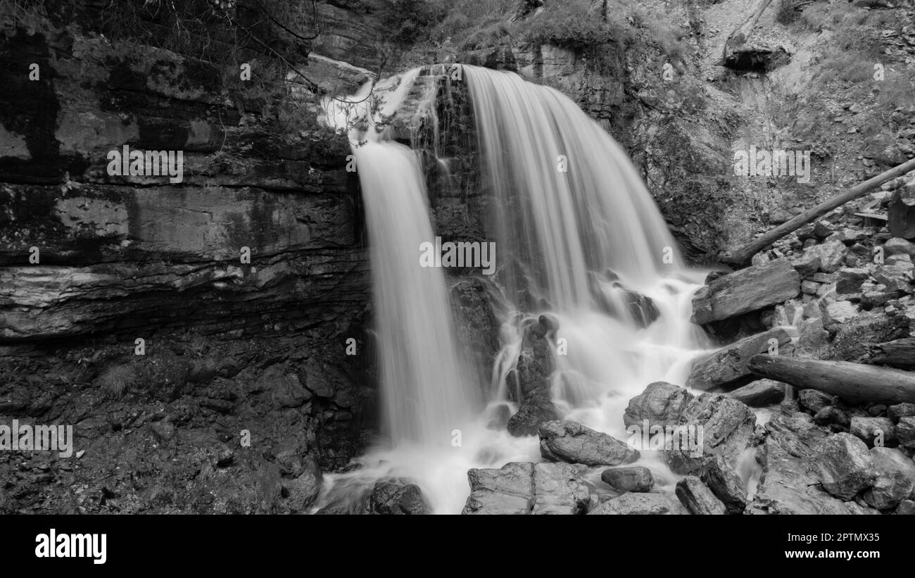 Kuhflucht-Wasserfälle in der Nähe von Garmisch-Partenkirchen in den Bayerischen Alpen Stockfoto