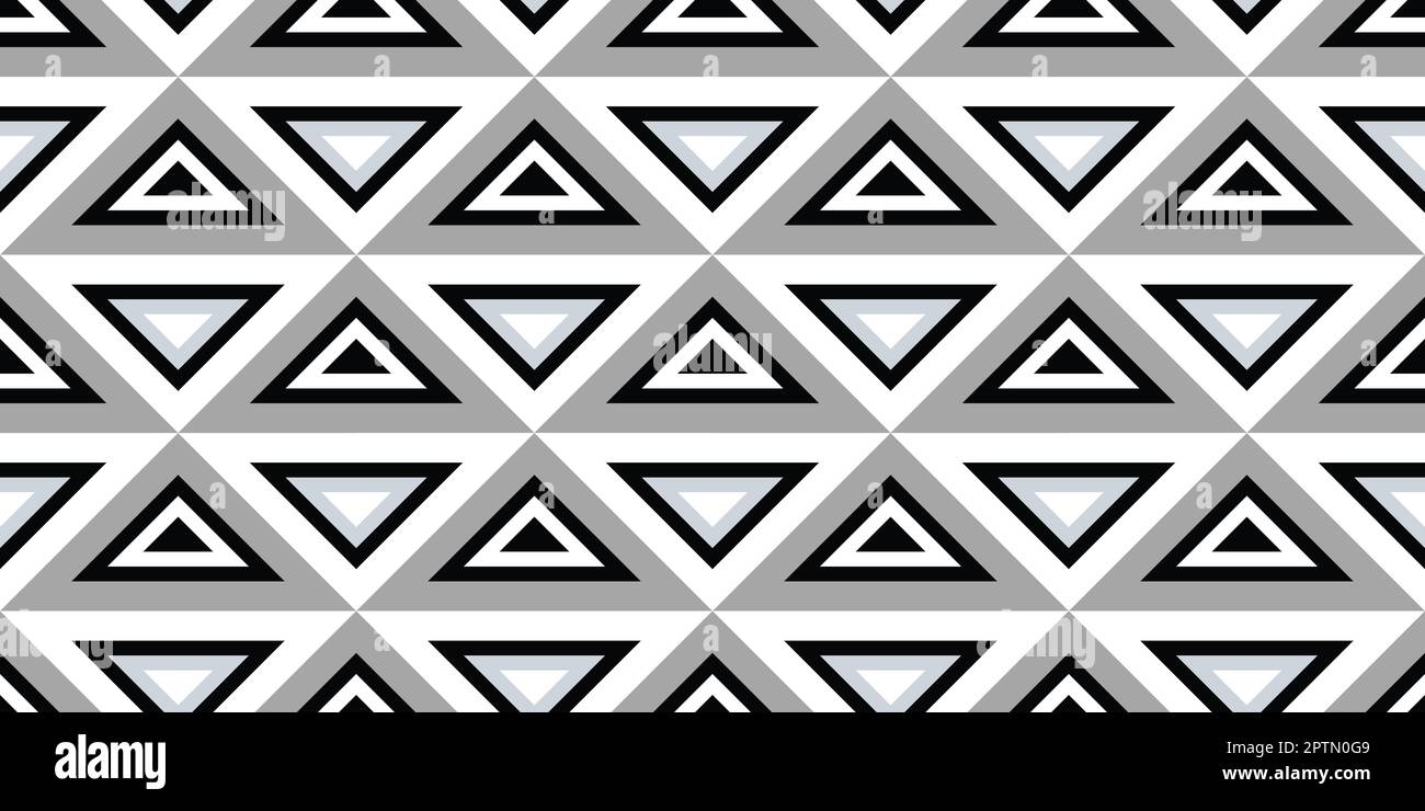 Schwarzer und weißer Dreieck-Hintergrund mit geometrischem Muster Stock Vektor