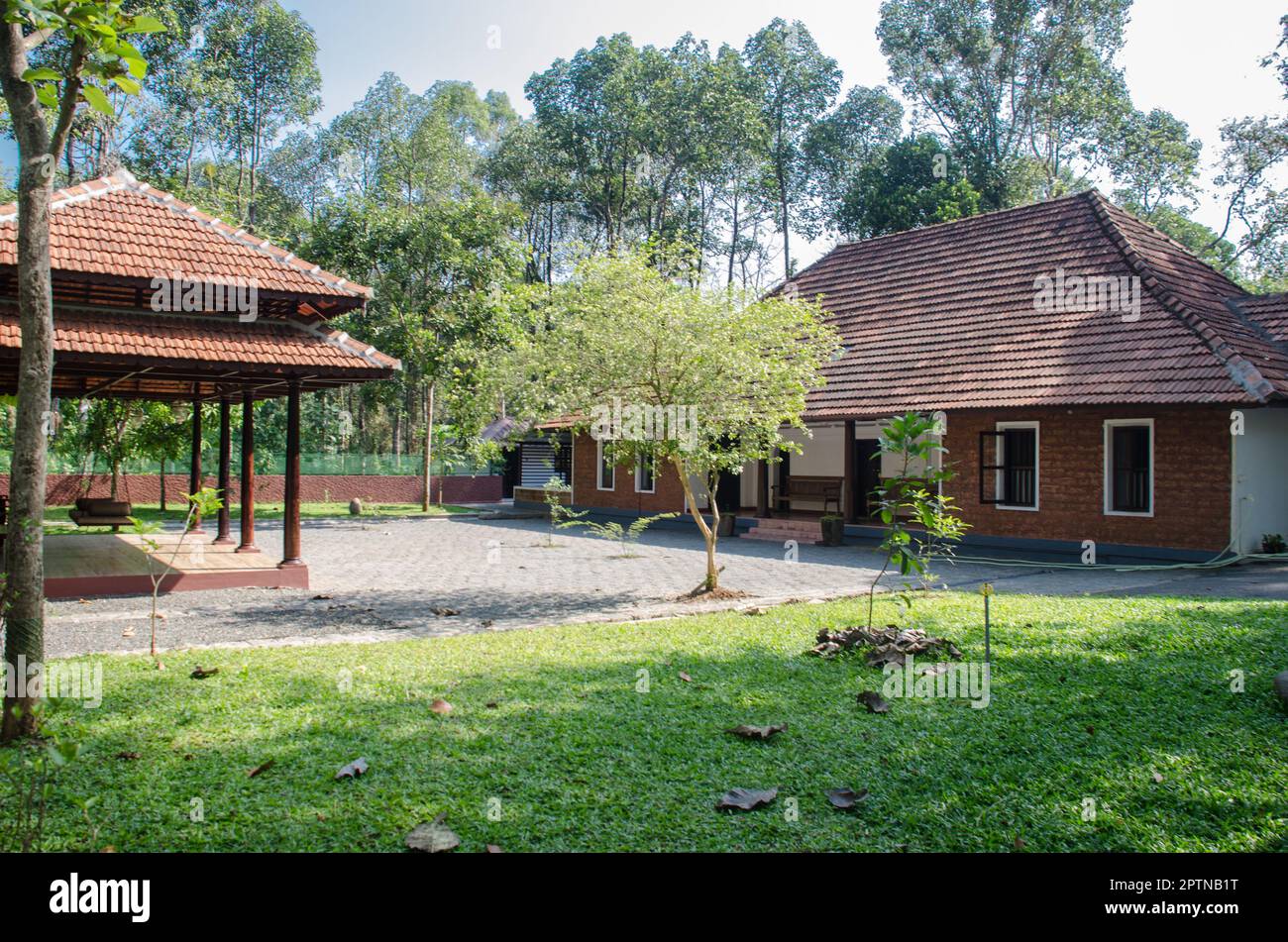 Traditionelles Kerala-Haus aus südindien Stockfoto