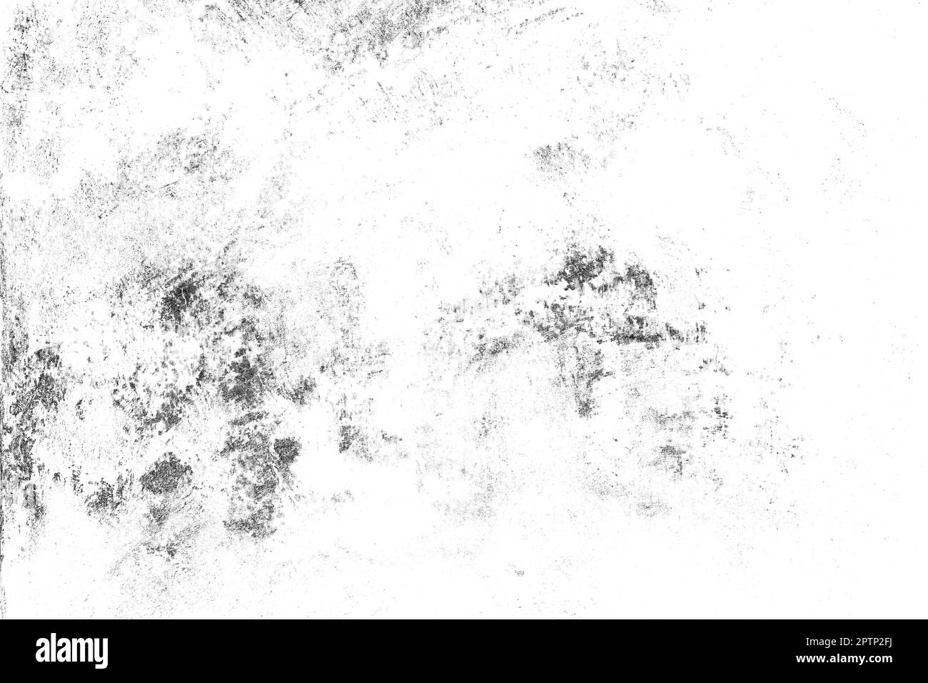 Grober schwarzweißer Hintergrund. Used Grunge-Overlay-Struktur. Abstrakte monochrome Darstellung des texturierten Effekts. Stockfoto