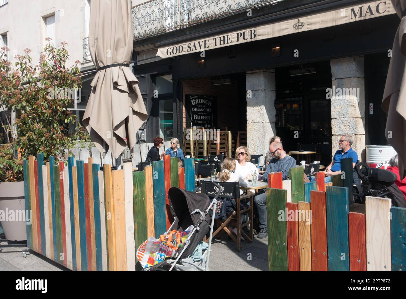 Gott schütze den Pub, Dijon, Frankreich Stockfoto