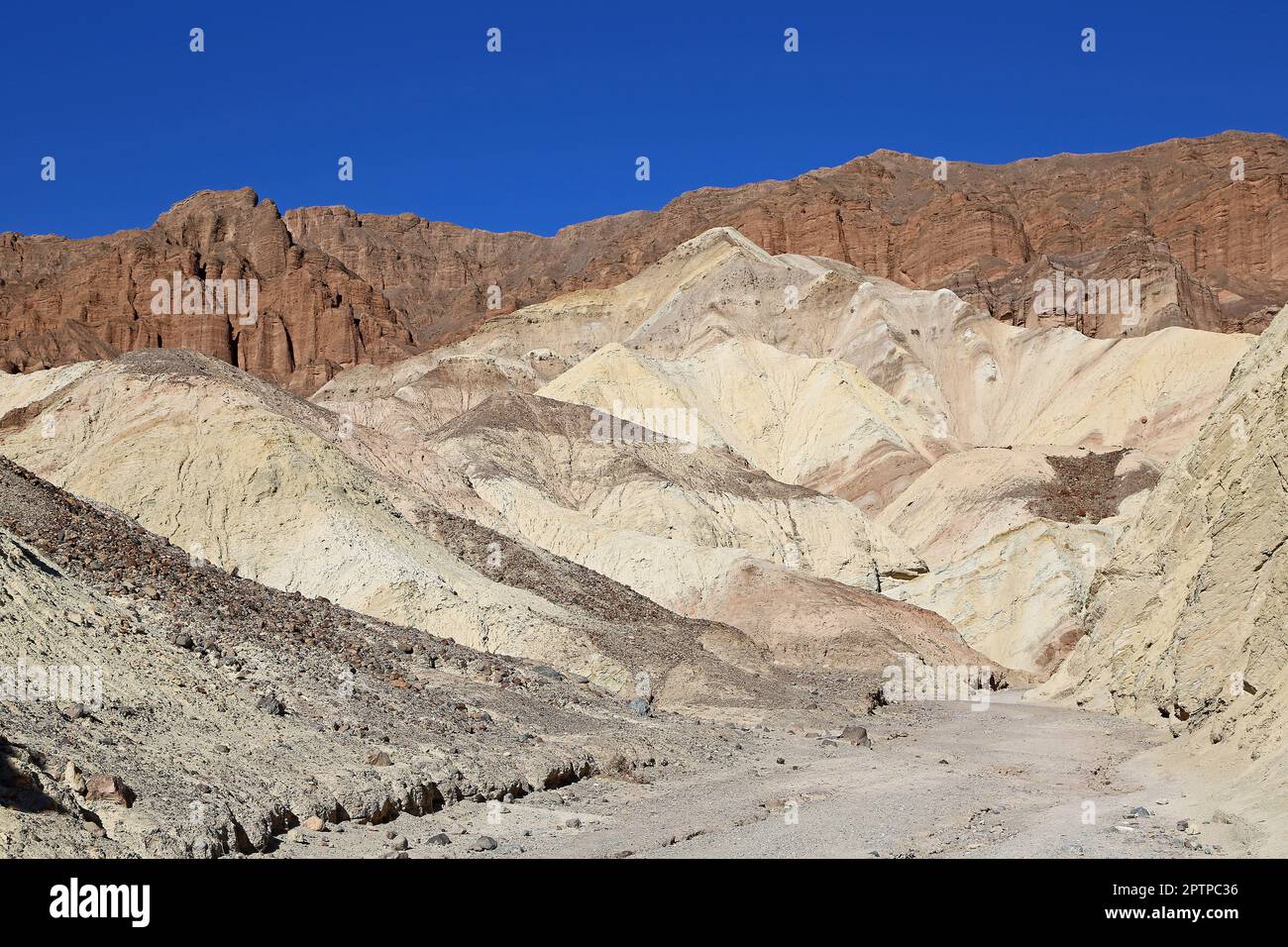 Rote Kathedrale - Death Valley-Nationalpark, Kalifornien Stockfoto