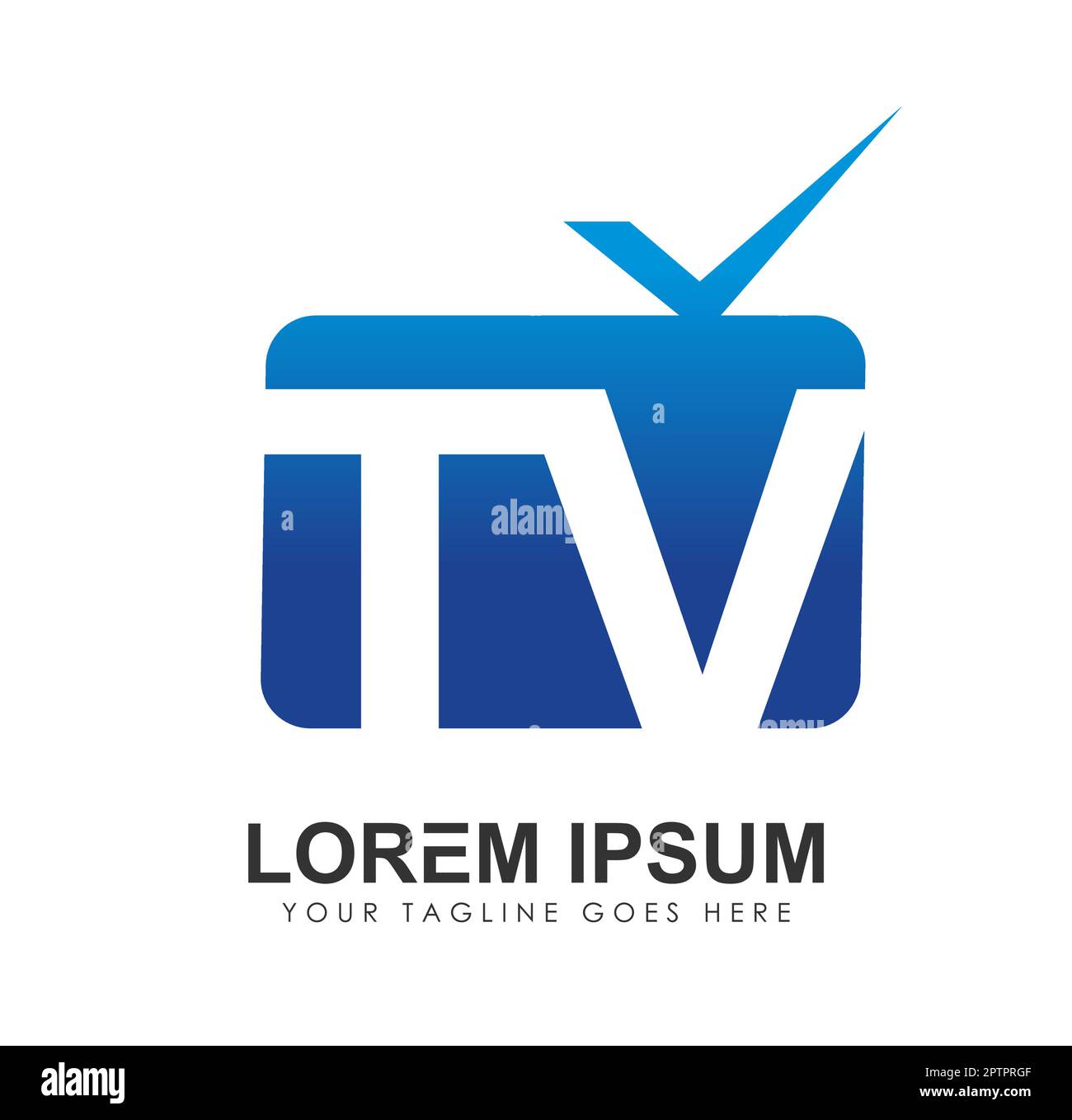 Vektorsymbol für TV-Logo-Vorlage Stock Vektor