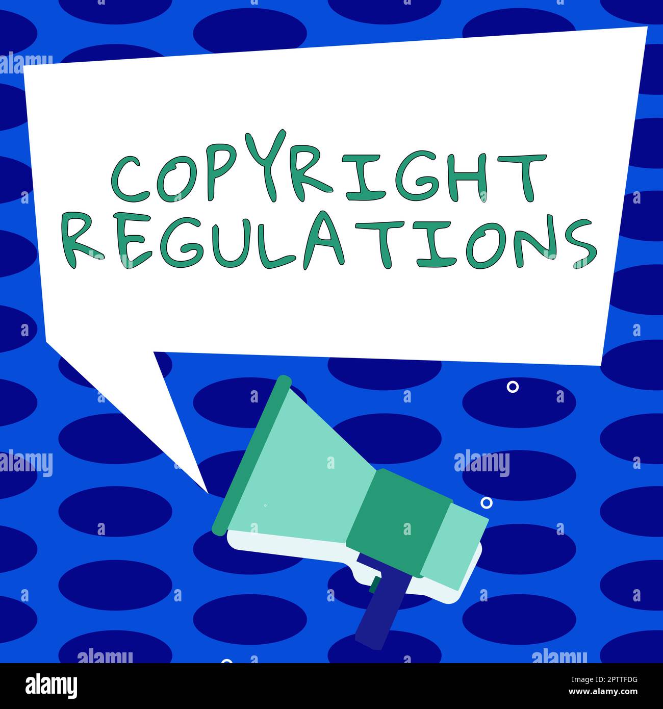 Konzeptunterschrift Copyright Regulations, Konzeptfoto Body of Law, das die Originalwerke der Urheberschaft regelt Stockfoto