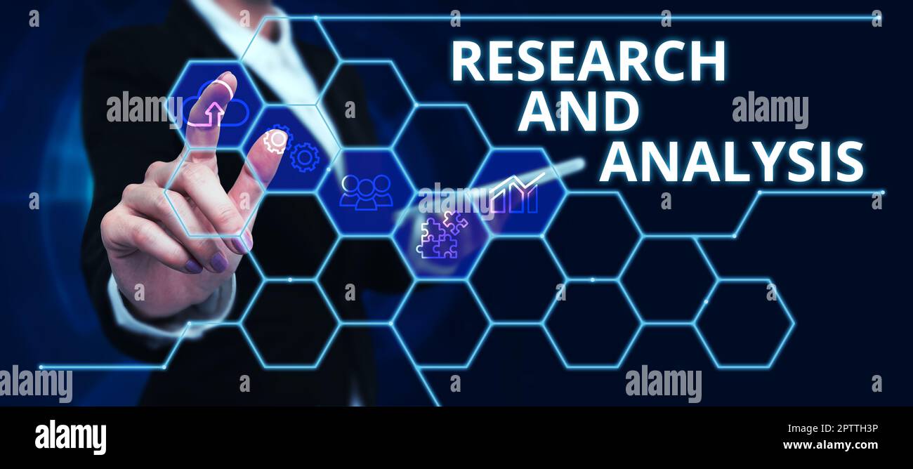 Text, der Inspiration Research and Analysis zeigt, Konzept bedeutet strategisches Denken und Entscheidungsfindung, bestehend oder neu Stockfoto