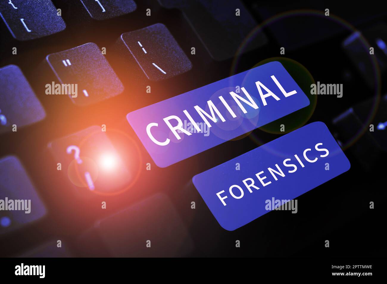 Begriffliche Überschrift Kriminalforensik, Word for Federal Offense Actions illegale Aktivitäten, die gesetzlich unter Strafe gestellt werden Stockfoto