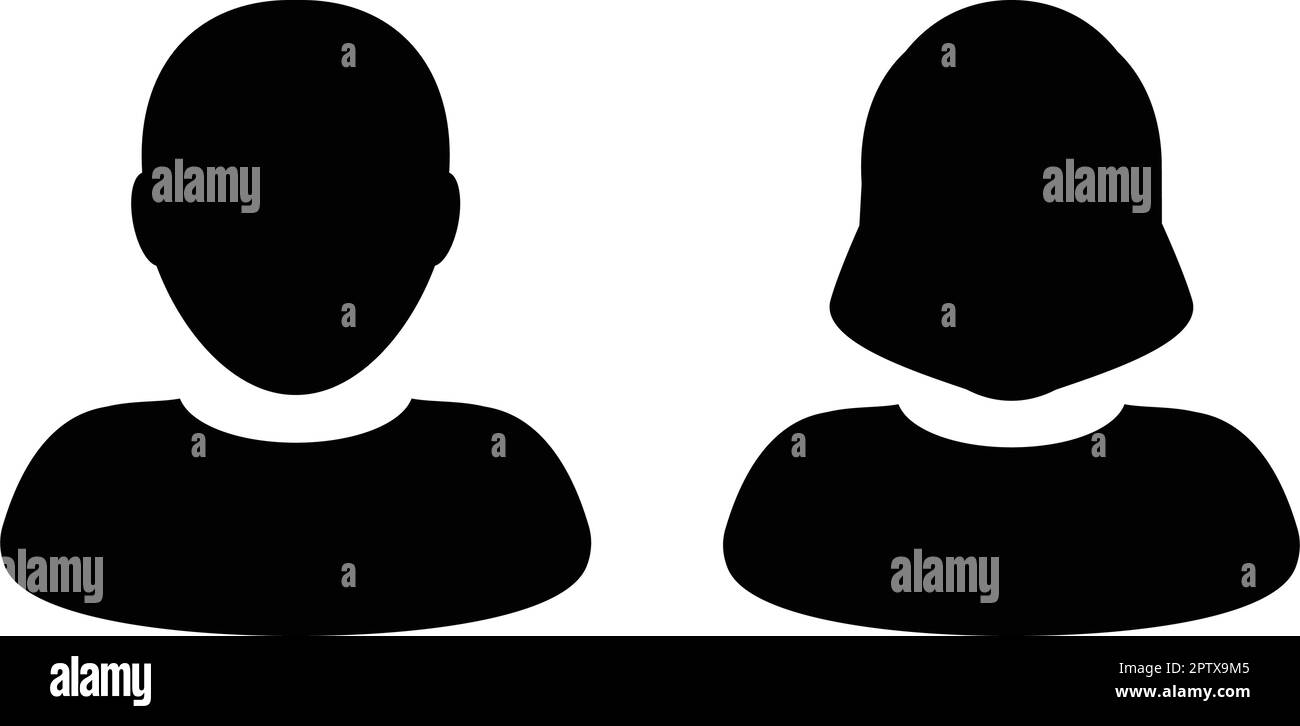 Student Icon Vektor männliche und weibliche Benutzer Person Profil Avatar Symbol für Bildung in einer flachen Farbe Glyphe Piktogramm-Zeichen Illustration Stock Vektor