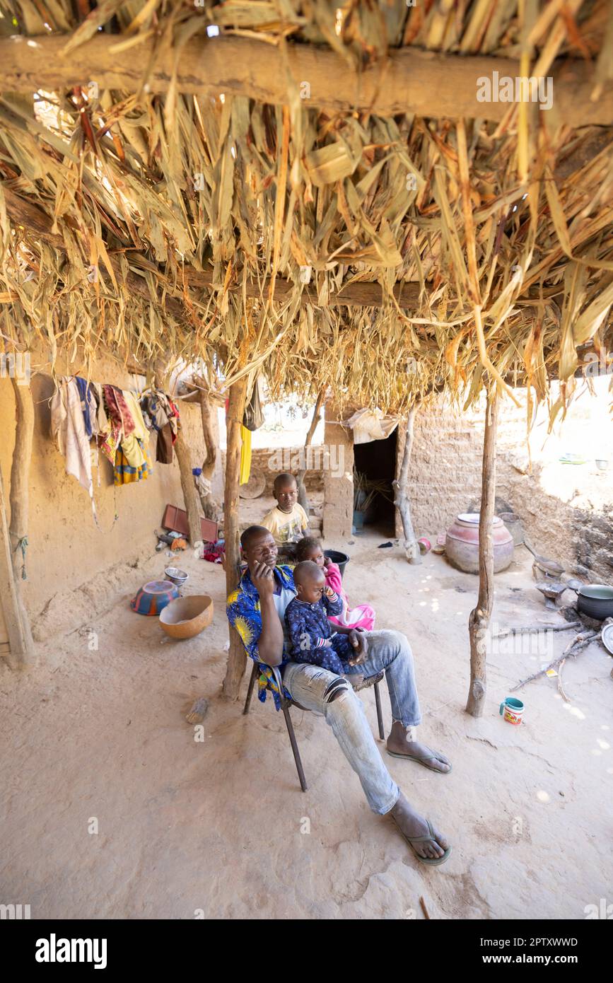 In der Region Segou, Mali, Westafrika. 2022 Dürre und Hungerkrise in Mali. Stockfoto