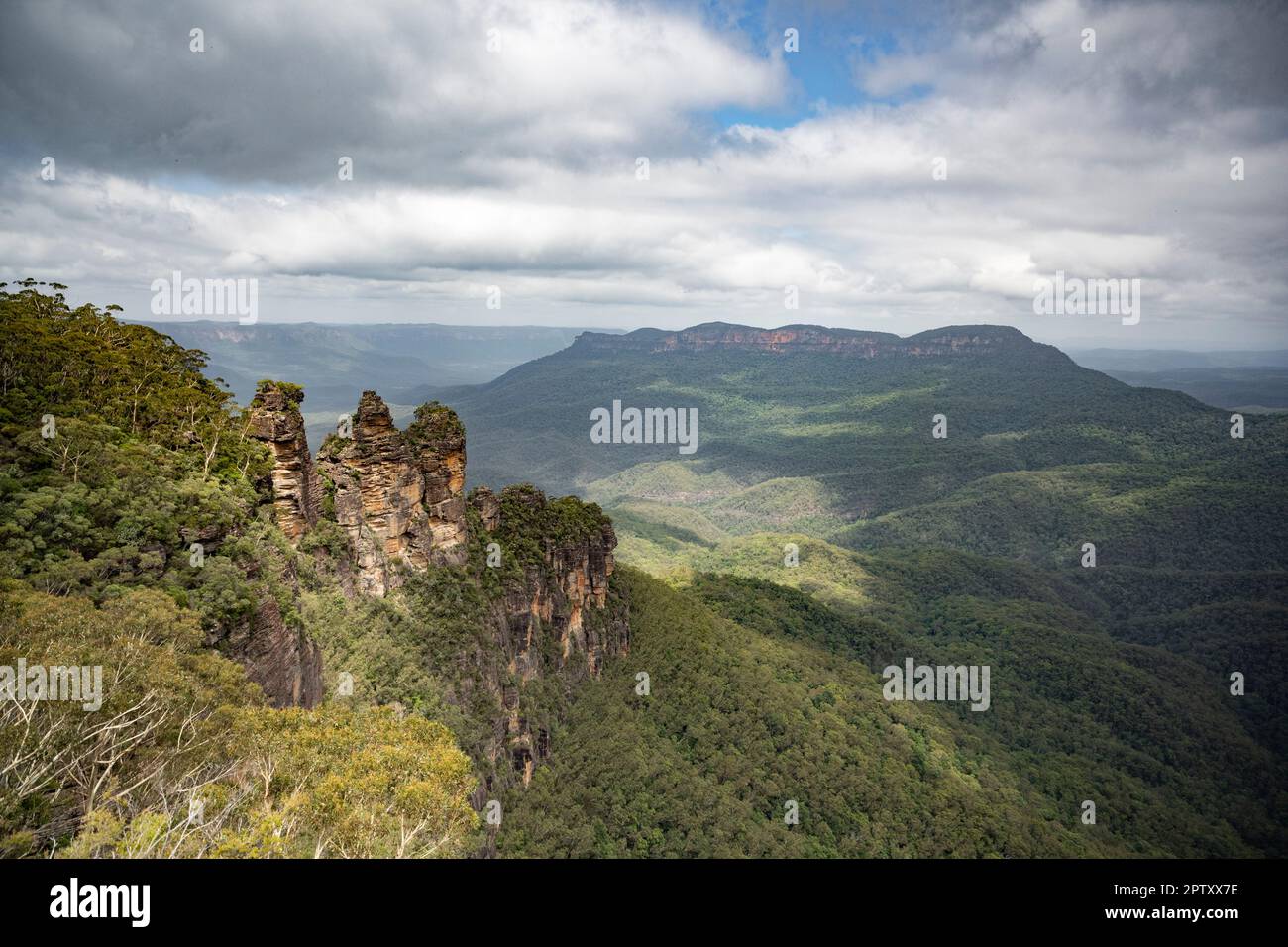 Blue Mountains in Australien. Stockfoto