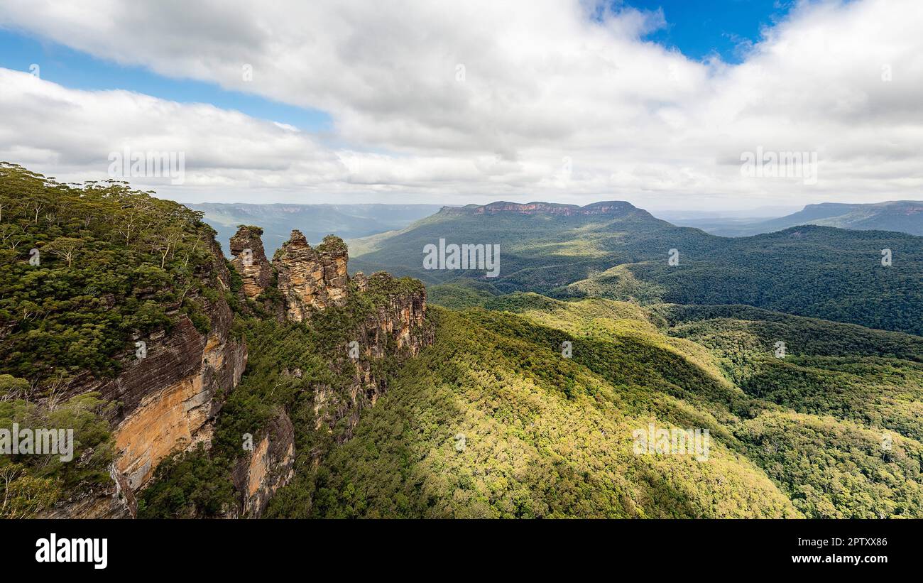 Blue Mountains in Australien. Stockfoto