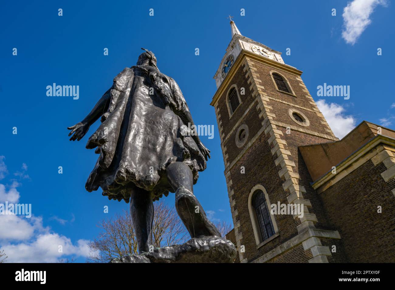 St. Georges Kirche Grab der Grabstätte von Pocahontas Stockfoto