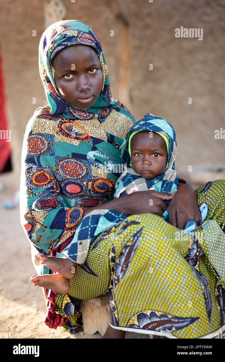 In der Region Segou, Mali, Westafrika. 2022 Dürre und Hungerkrise in Mali. Stockfoto