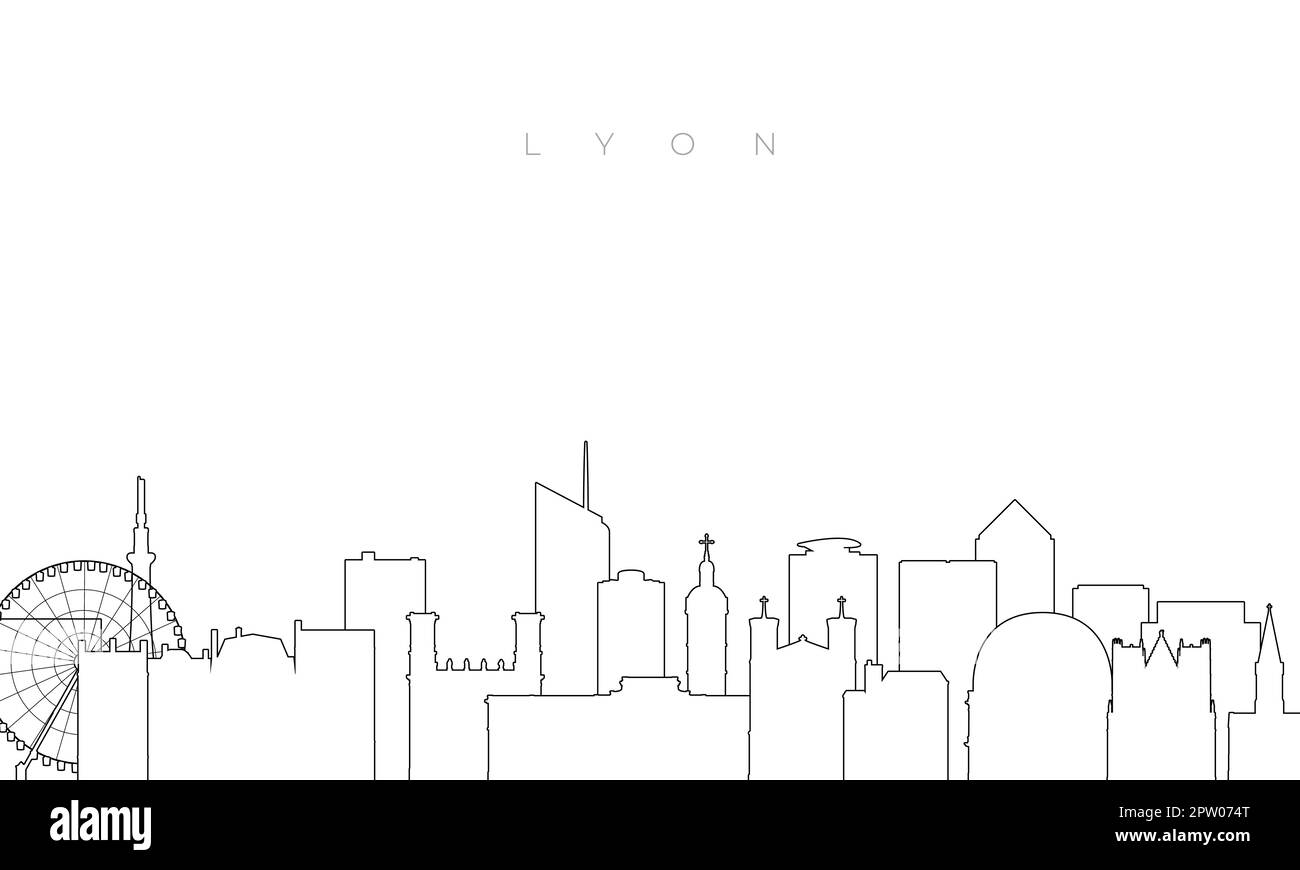 Lyon 01-9 (Schwarz) Stock Vektor