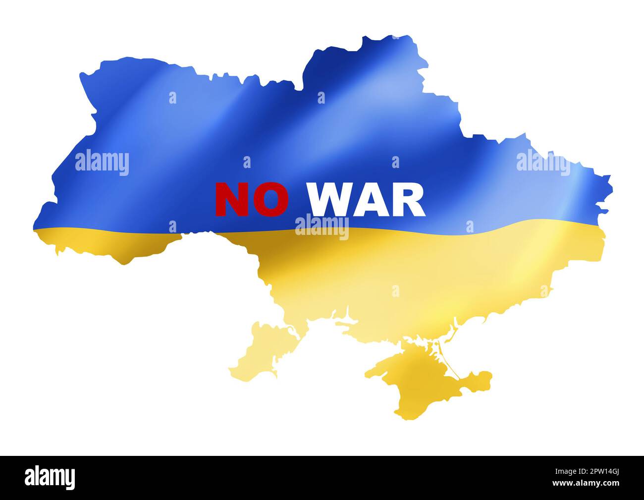 Banner über den Krieg in der Ukraine Stockfoto