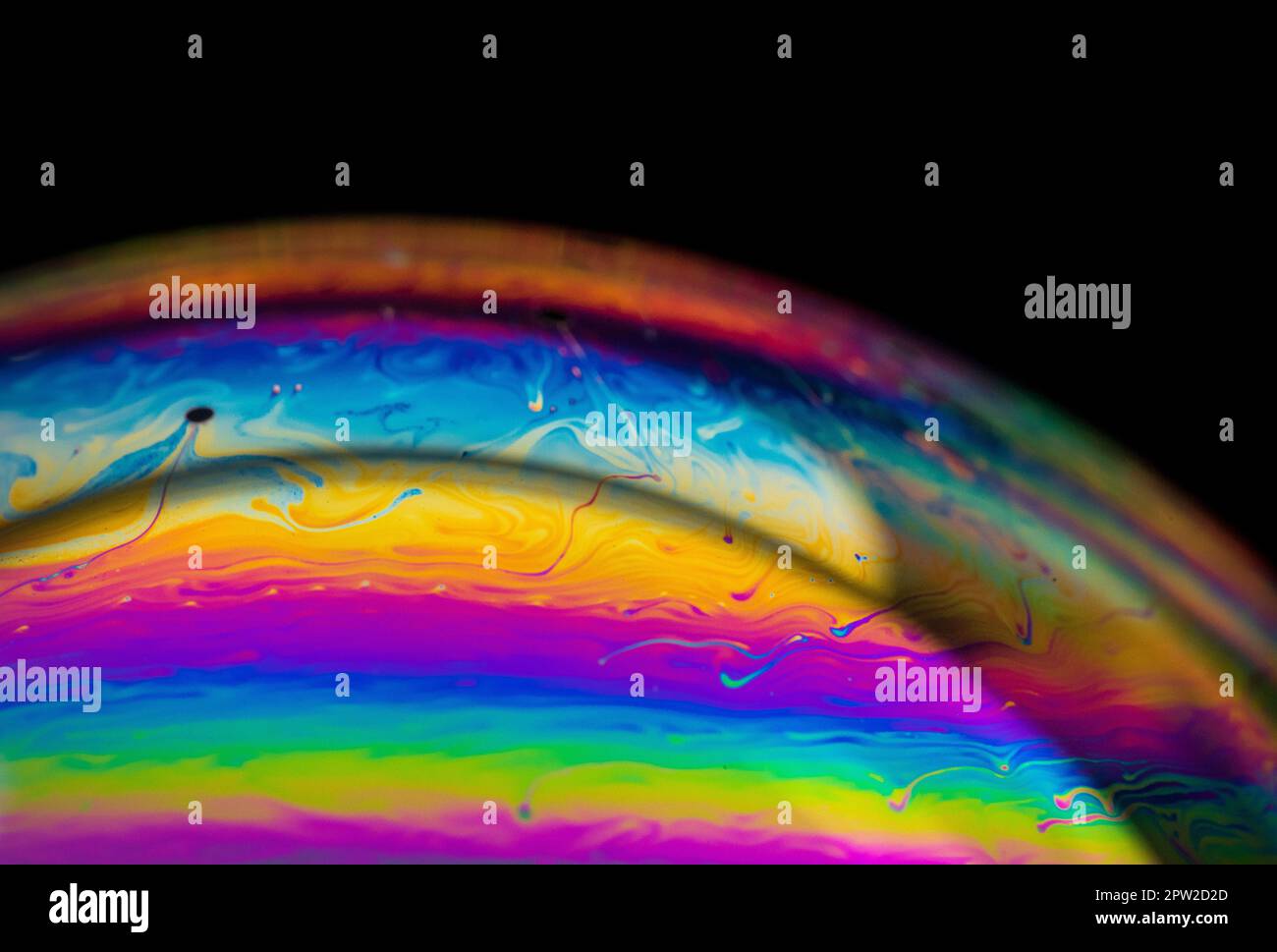 Macro Colorata della superficie delle bolle di sapone Stockfoto