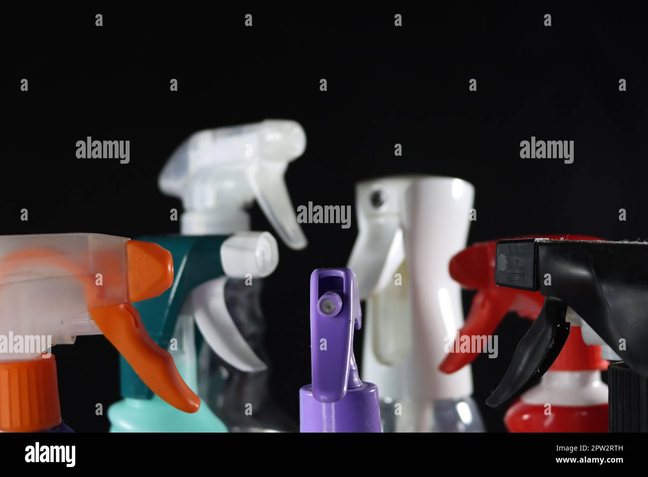 Reinigungsinstrumente Diffusor Sprays Desinfektion Pflege Schutz Hygiene Stockfoto