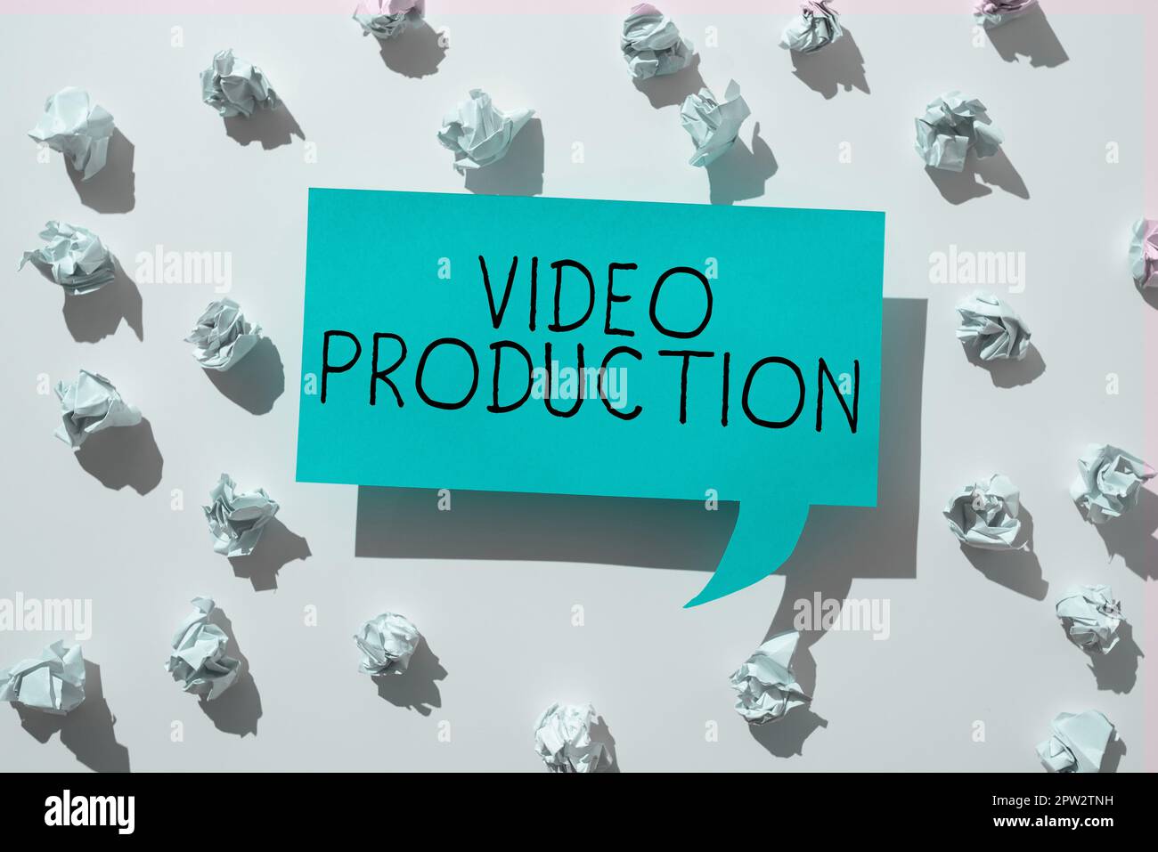 Text zeigt Inspiration Videoproduktion, Business Showcase Prozess der Umwandlung einer Idee in ein Video Filmaking Stockfoto