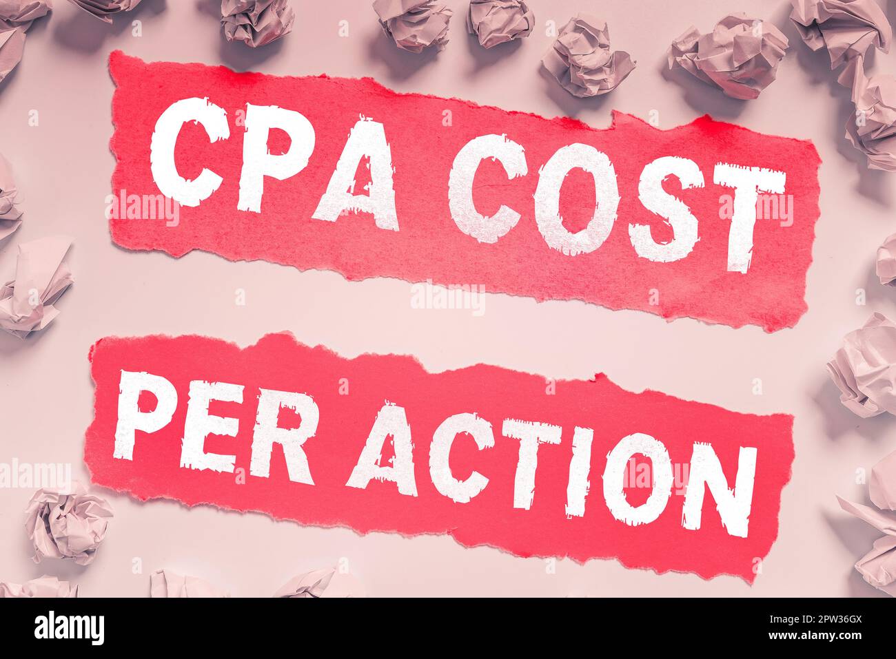 Handschriftentext CPA Cost per Action, Internetkonzept Provision wird gezahlt, wenn der Benutzer auf einen Affiliate-Link klickt Stockfoto