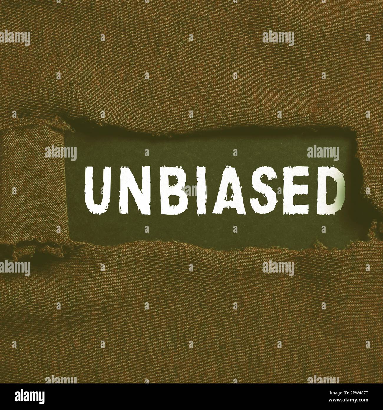 Konzeptuelle Darstellung Unvoreingenommenes, konzeptuelles Foto, das keine Vorurteile für oder gegen etwas zeigt, unparteiisch Stockfoto