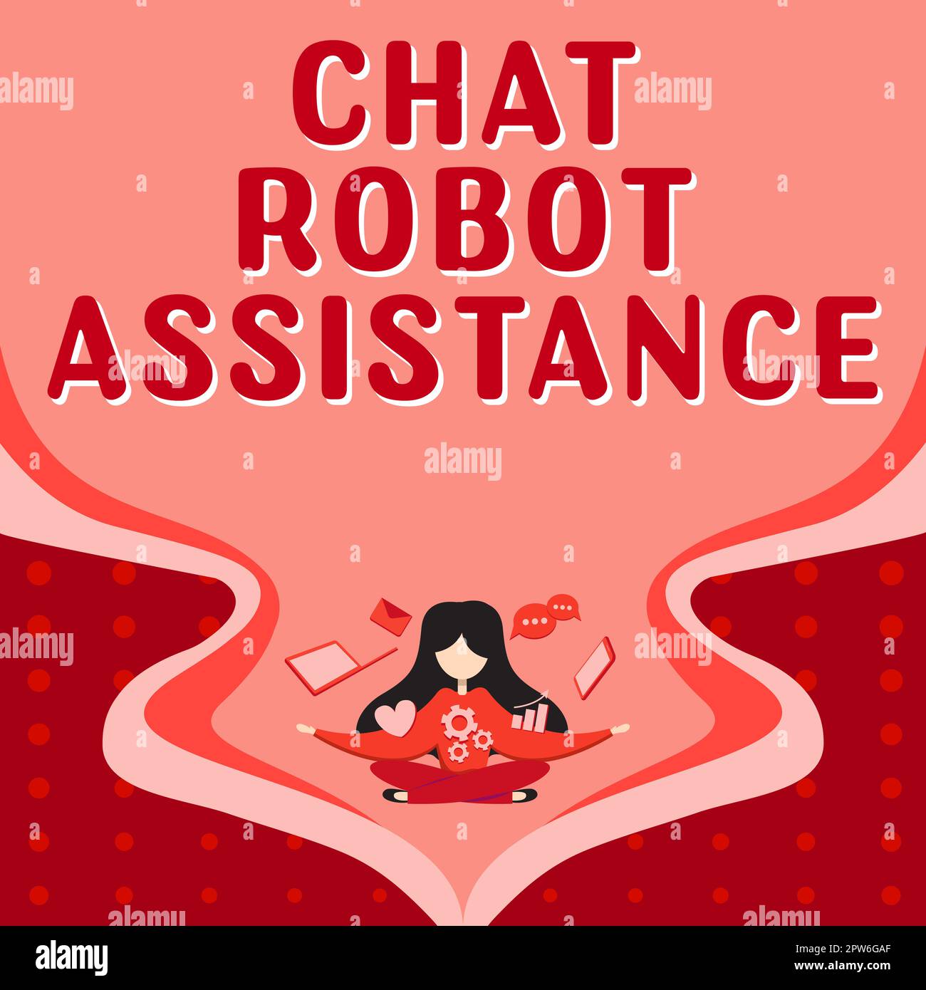 Konzeptionelle Anzeige Chat Roboterunterstützung, Internet Concept beantwortet Fragen zum Kundendienst und bietet Hilfe Stockfoto