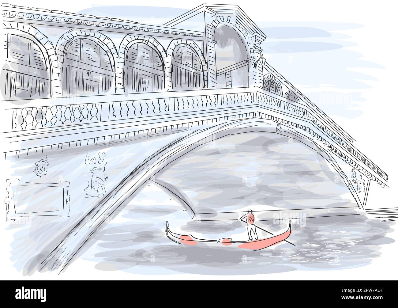 Venedig-Brücke Stock Vektor