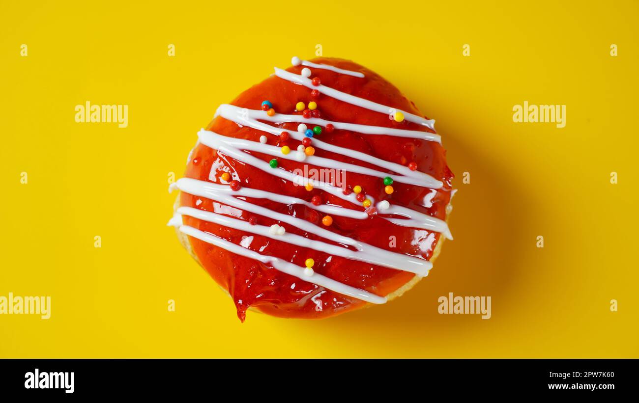 Das Hanukka-Fest-Konzept. Leckere Donuts Stockfoto