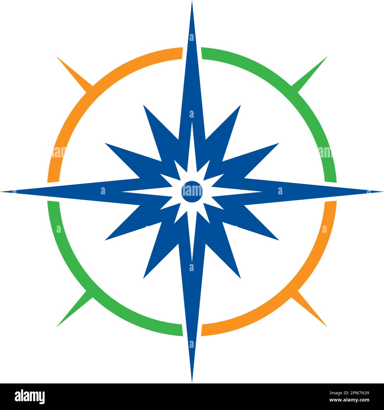 Kompass-Logo-Symbol-Design Stock Vektor
