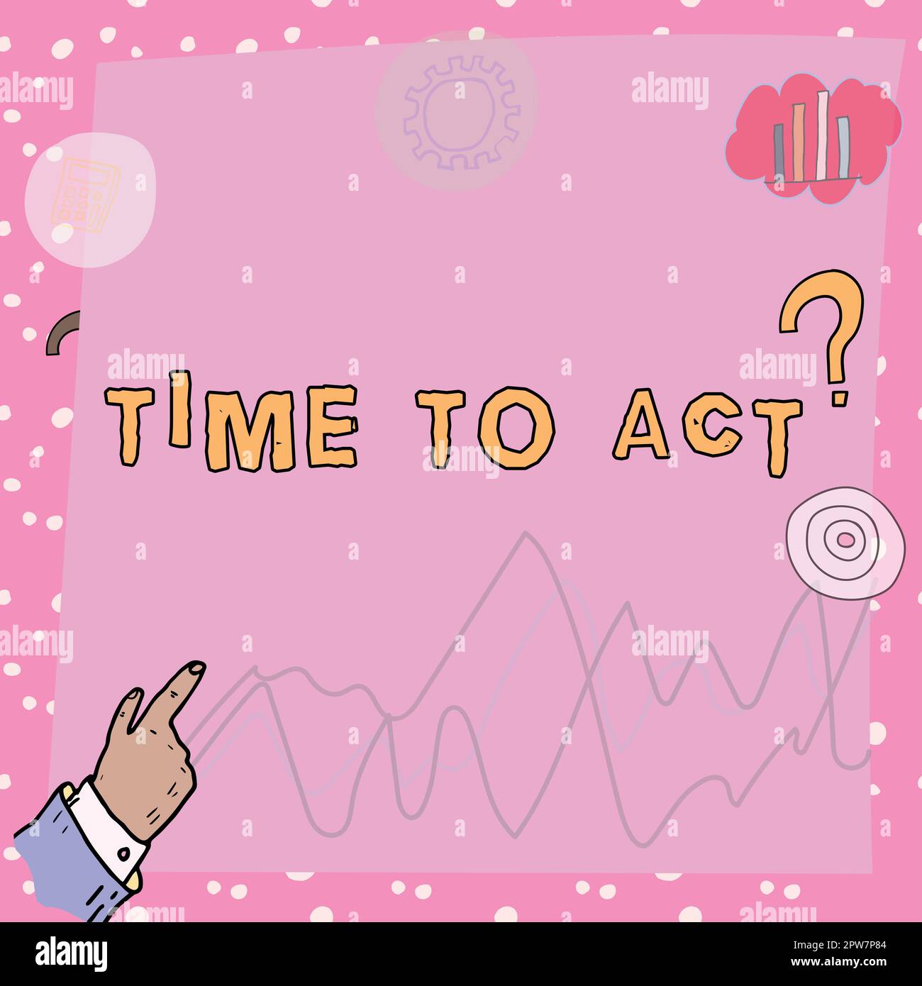 Text, der Inspirationszeit zum Handeln zeigt, Internetkonzept Jetzt handeln sofort reagieren etwas muss getan werden Stockfoto