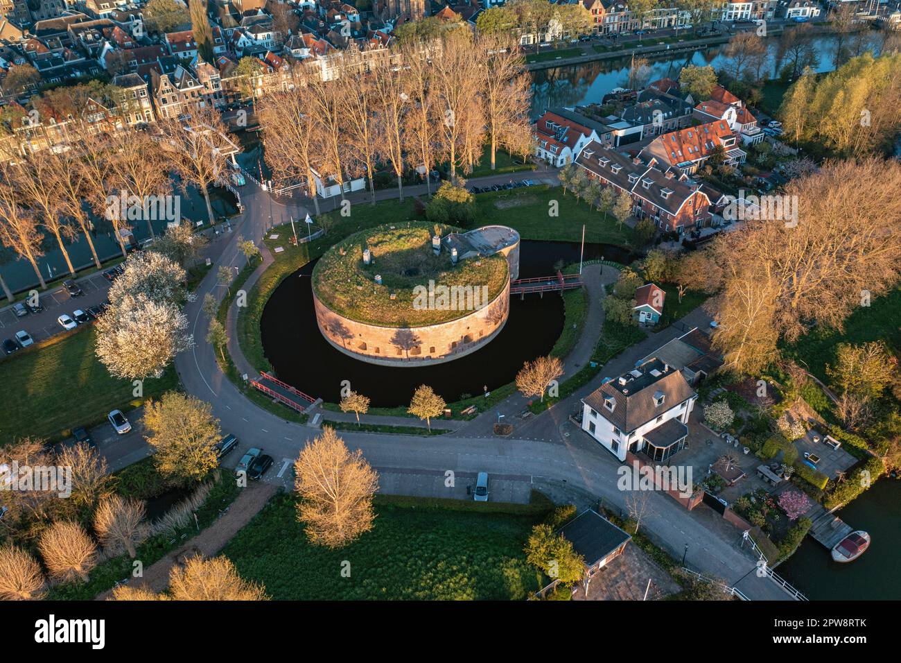 Niederlande, Weesp, Fort Ossenmarkt. Torenfort aan de Ossenmarkt. Amsterdam Defence Line, New Dutch Defence Line, Dutch Water Defence Lines, UNESC Stockfoto