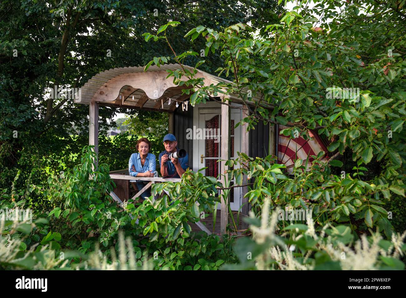 Die Niederlande, Hellevoetsluis, B&B, B&B, Bed & Breakfast, ein kleiner Zufluchtsort. Fotografen Marjolijn van Steeden und Frans Lemmens. Stockfoto