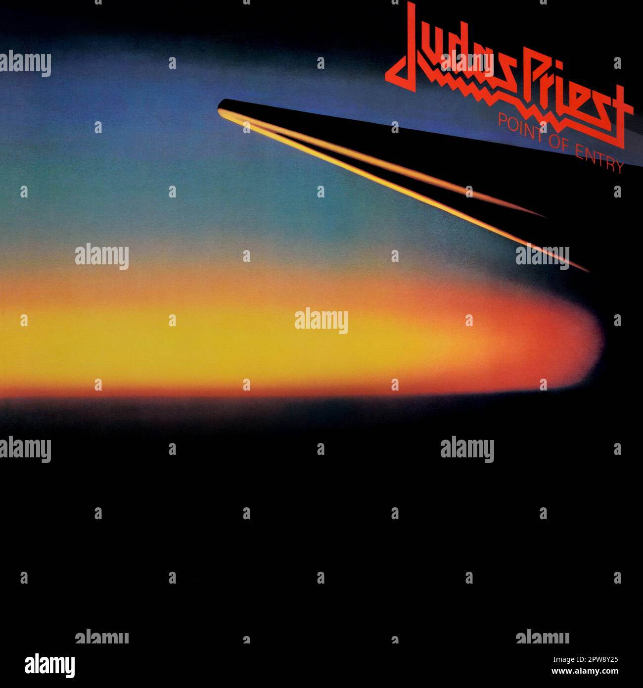 Judas Priest - Original-Cover aus Vinylalben - Eingangsort - 1981 Stockfoto