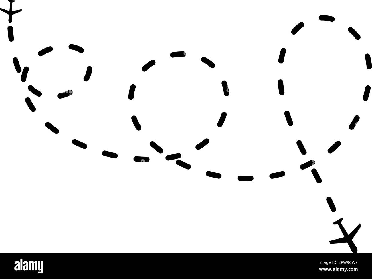 Gepunktete Linien Formen das Arbeitsblattelement für Kinder im Vorschul- und Kindergarten zum Zeichnen und Handschreiben Stock Vektor