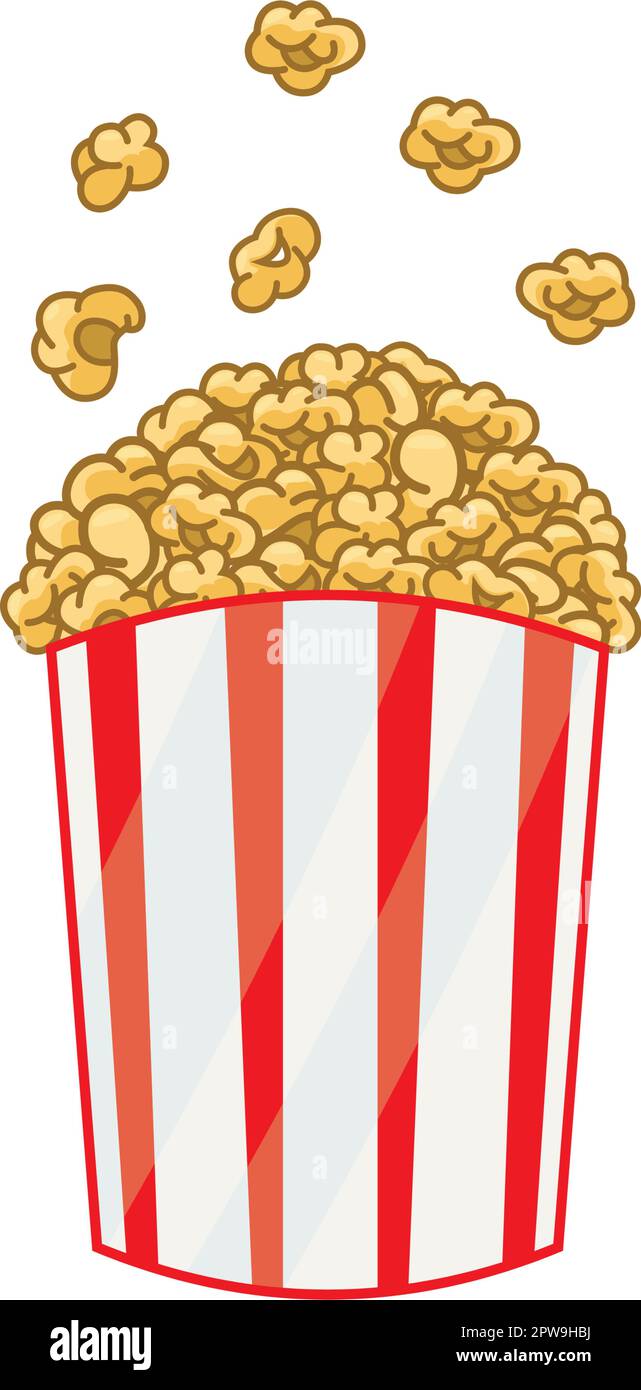 Detaillierte Illustration von Popcorn the Snack Food Stock Vektor