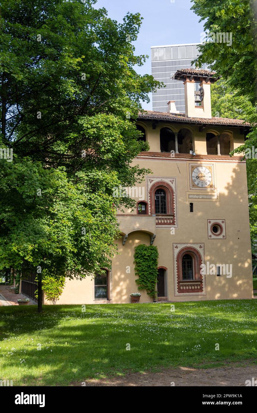 Mailand, Italien - april 28 2023 - Schloss Bicocca Arcimboldi im Viertel Bicocca Stockfoto