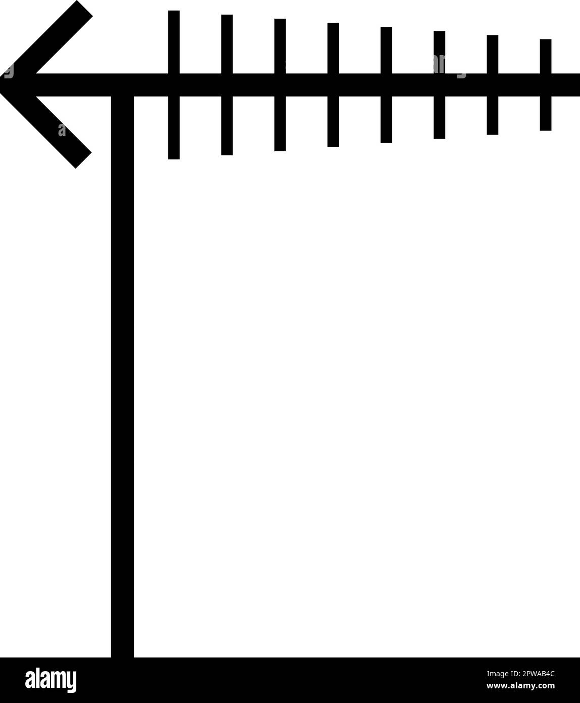 TV-Antenne TV-Antennen Übertragungskonzept Telekommunikationssymbol schwarz Vektor Abbildung flach Stock Vektor