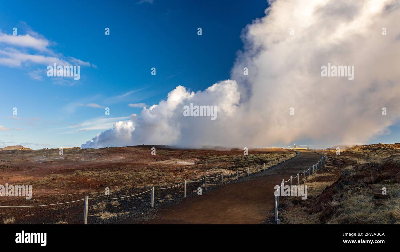 Die geothermische Industrie ist für die Energie islands sehr wichtig Stockfoto