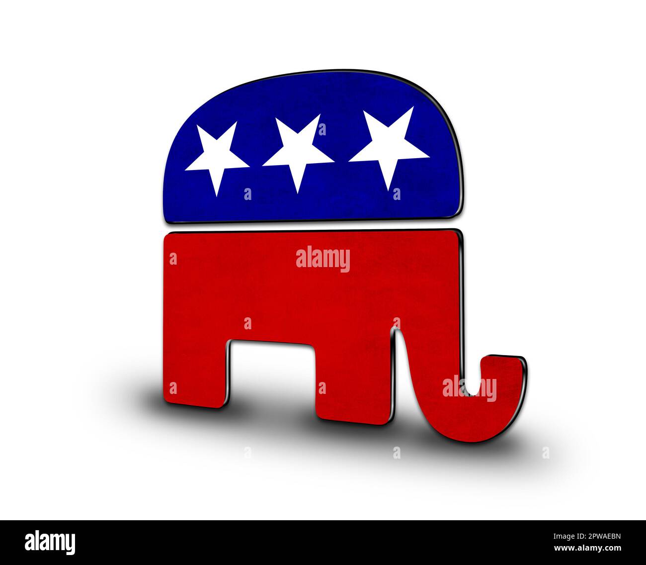 Logo der Republikanischen Partei der Vereinigten Staaten Stockfoto
