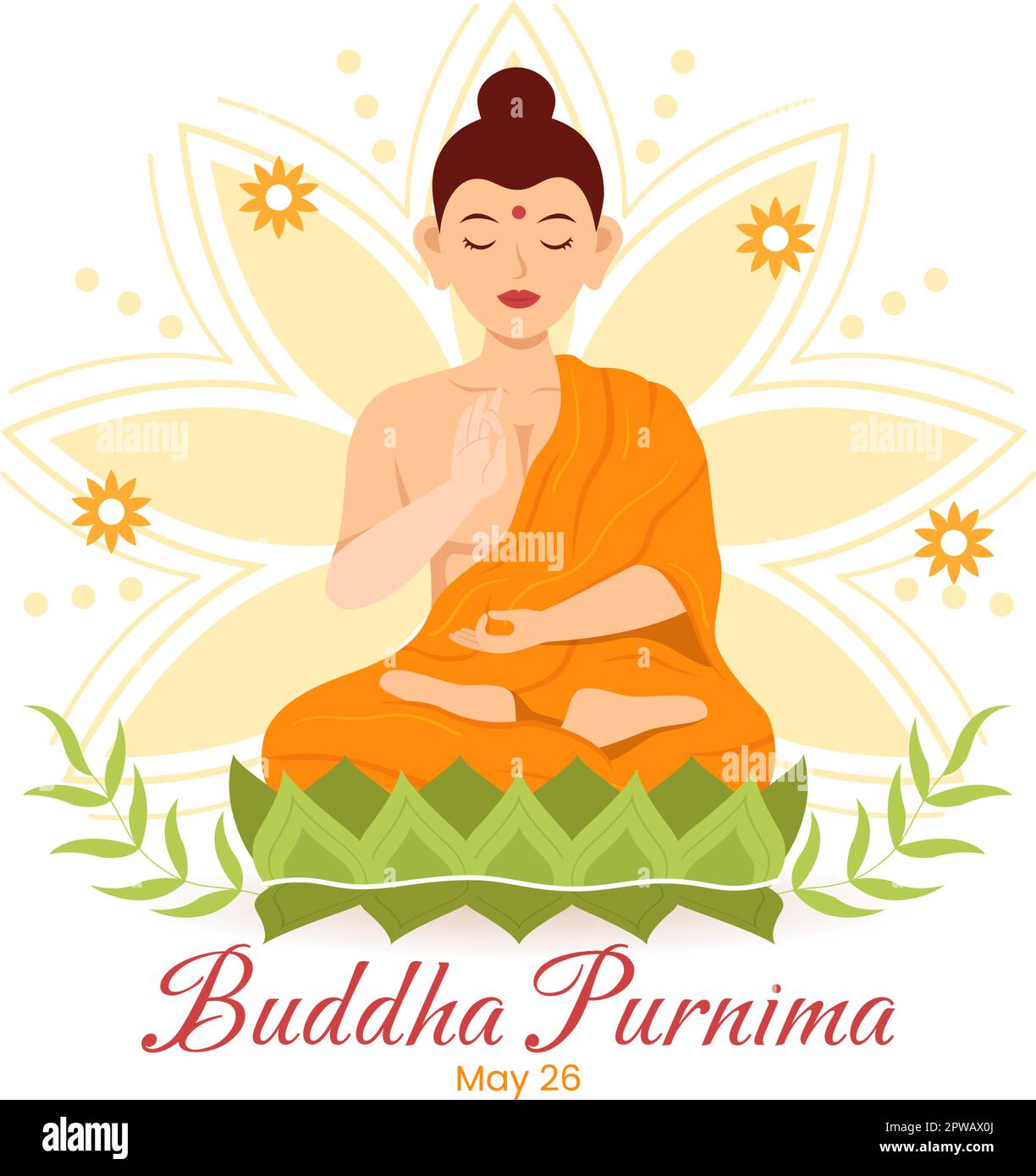 happy-buddha-purnima-illustration-with-vesak-day-or-indian-festival-to