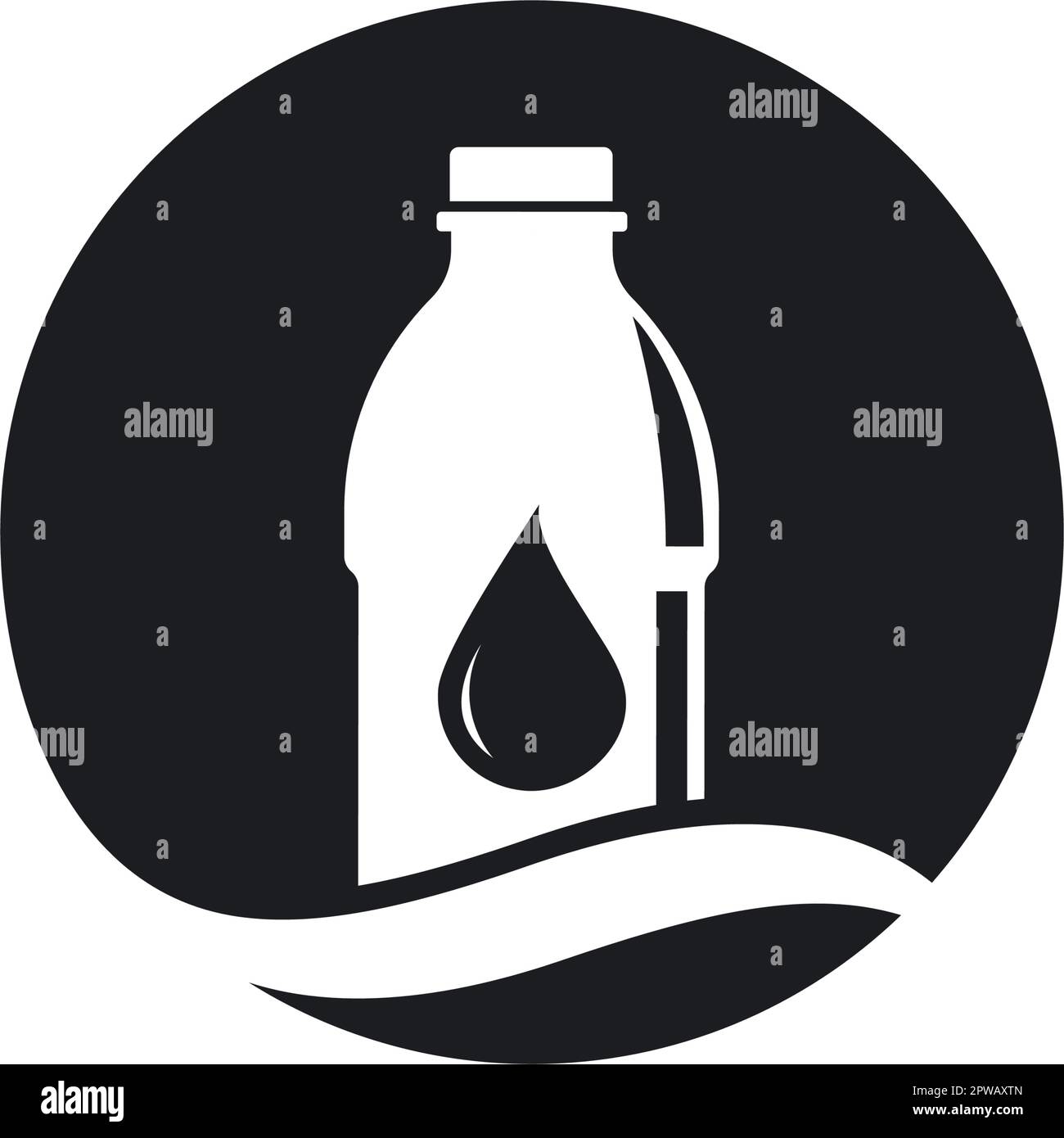 Vektordesign des Wasserflaschensymbols Stock Vektor