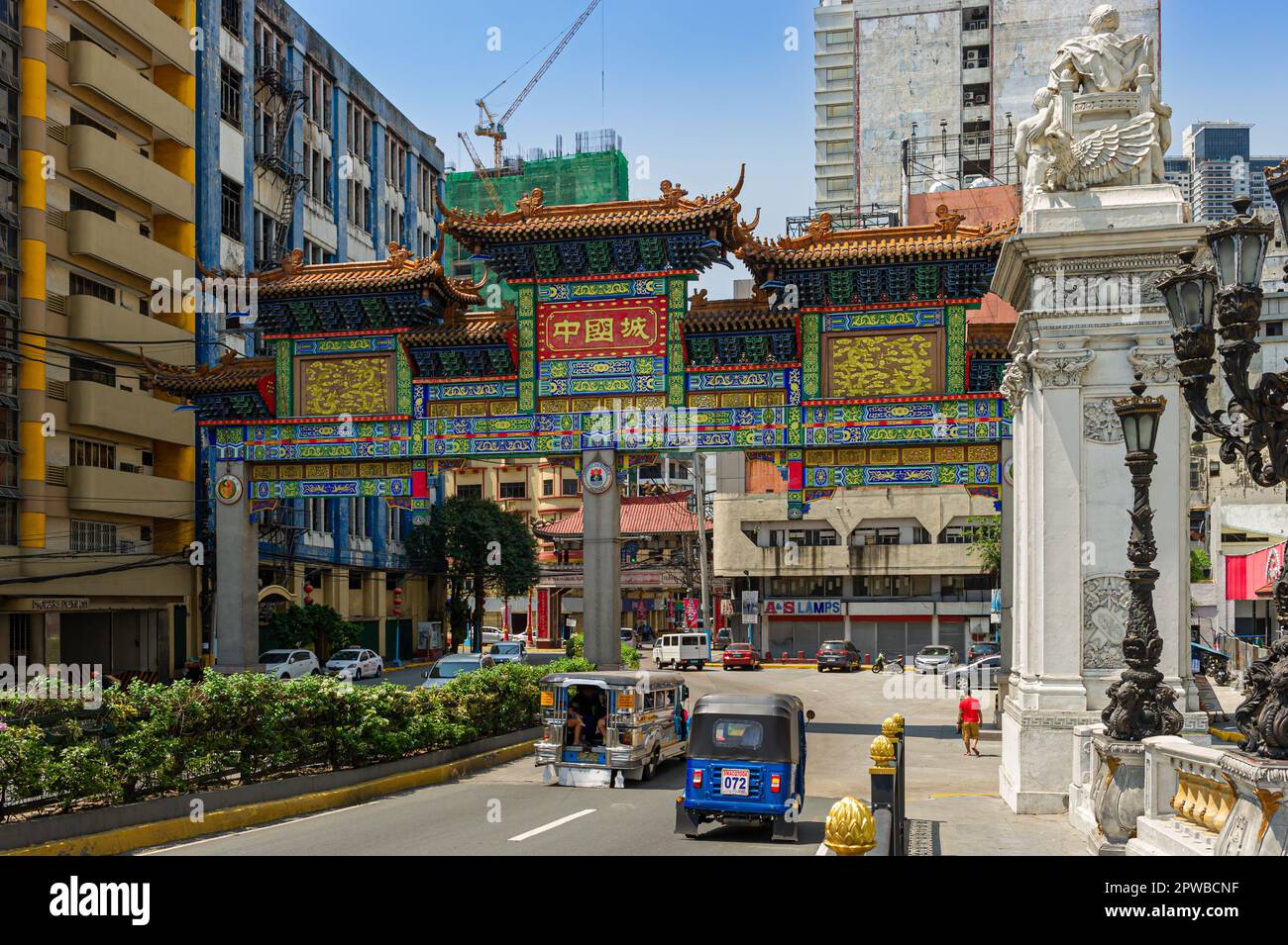 Der New Binondo Chinatown Arch, Manila, Die Philippinen Stockfoto