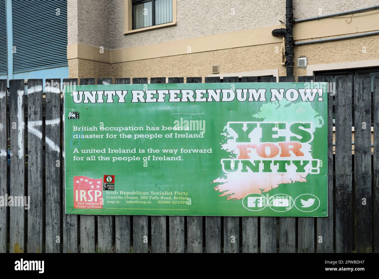 Politisches Poster in Derry Stockfoto