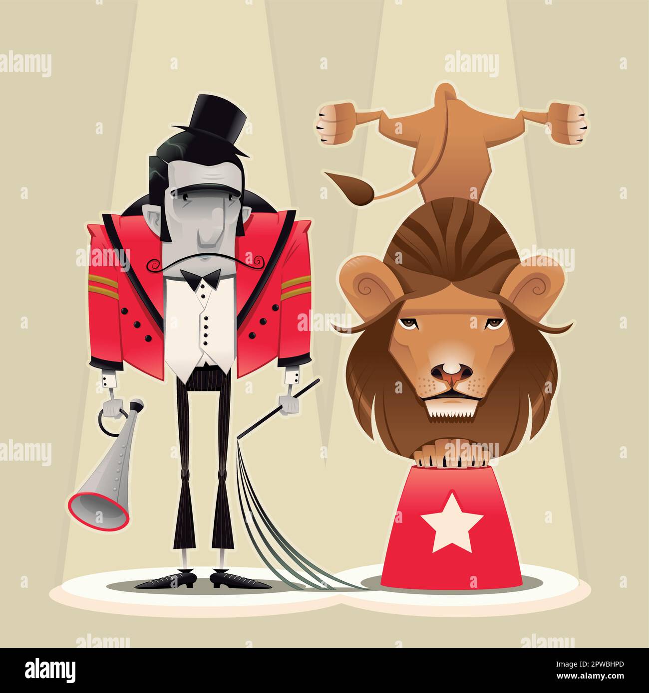 Lion circus cartoon -Fotos und -Bildmaterial in hoher Auflösung – Alamy