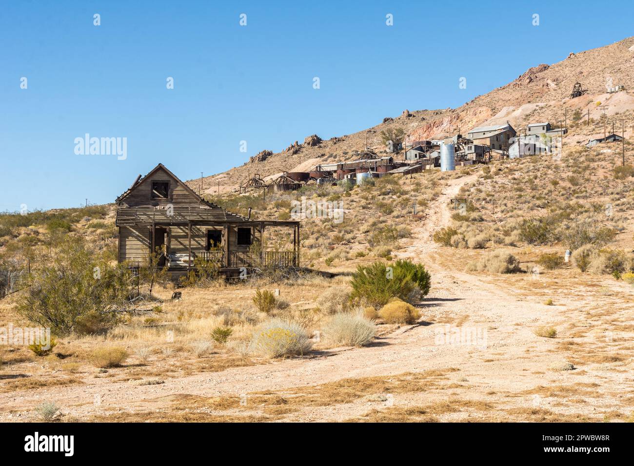 Die Tropico Gold Mine in Kalifornien wurde 1956 geschlossen und 1958 als Touristenattraktion des Wilden Westens wieder eröffnet. Sie wurde in den frühen 1980er Jahren endgültig geschlossen. Stockfoto