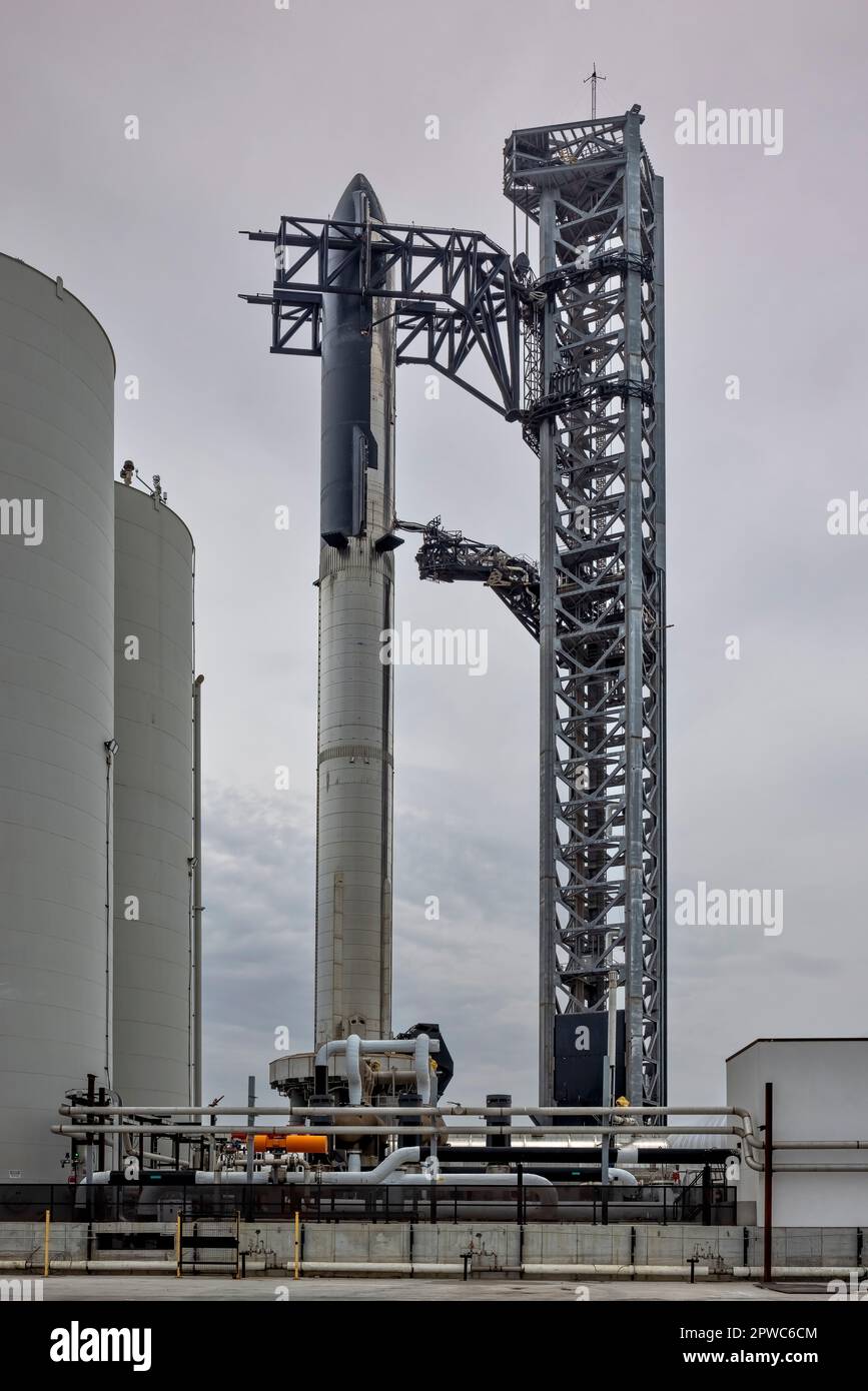 Space X Raumschiff, Boca Chica, Texas, Amerika Stockfoto