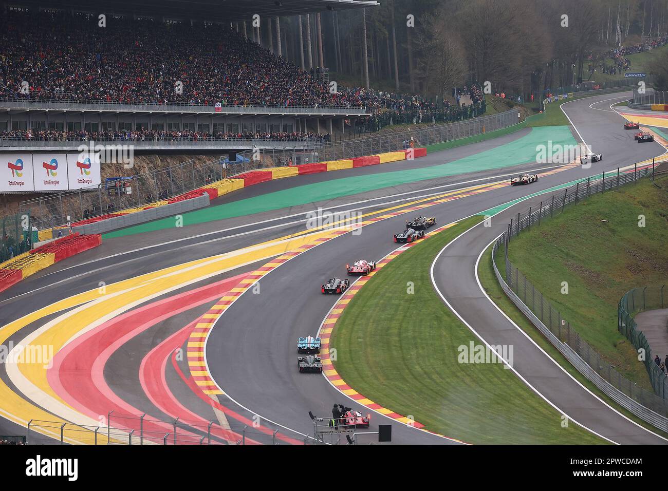 Spa Francorchamps, Belgien. 29. April 2023. SPA-Francorchamps, Belgien, Samstag, 29. APRIL 2023: Beginn der Rennstrecke, Raidillion, bei der FIA WEC-Weltmeisterschaft Langstreckenveranstaltung auf der belgischen Ardennenstrecke, kostenpflichtiges Bild, Foto Copyright © ATP Geert FRANQUET (FRANQUET Geert/ATP/SPP) Guthaben: SPP Sport Press Photo. Alamy Live News Stockfoto