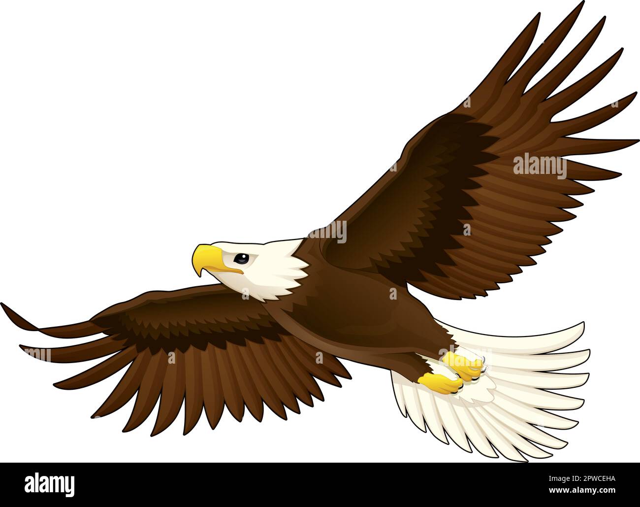Amerikanischer Adler. Vektorisoliertes Tier. Stock Vektor