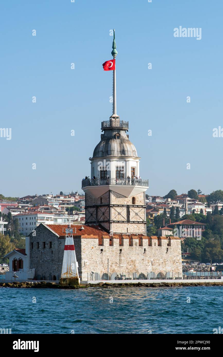 Der Mädchenturm am Bosporus in Istanbul Stockfoto